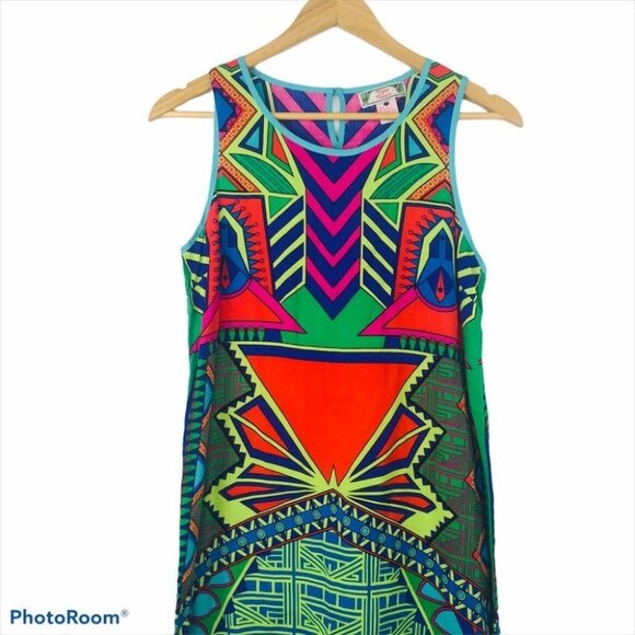 Flying Tomato  multicolour printed Pattern sleeveless Mini dress Women size S - Picture 2 of 16